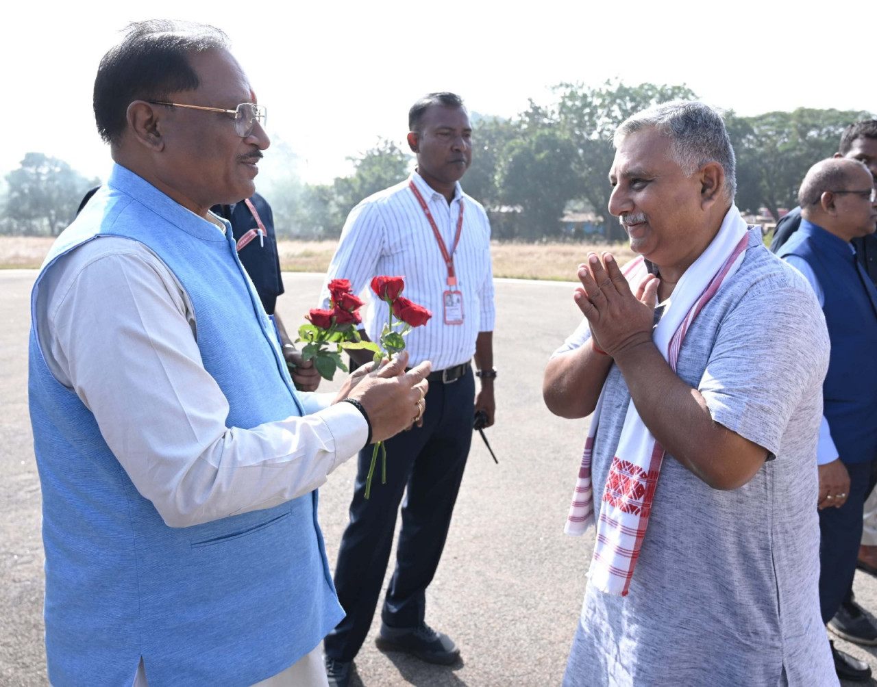 मुख्यमंत्री  विष्णु देव साय एवं केन्द्रीय मंत्री मंडाविया जशपुर पहुंचे