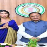 मुख्यमंत्री  विष्णुदेव साय से मिस इंडिया छत्तीसगढ़   अनुष्का सोन ने की सौजन्य मुलाकात
