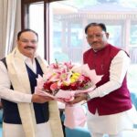 केंद्रीय स्वास्थ्य मंत्री जेपी नड्डा से मिले मुख्यमंत्री विष्णुदेव साय