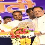 मुख्यमंत्री साय और कर्नाटक के राज्यपाल थावरचंद गहलोत सोनपैरी  में कबीर जयंती के अवसर पर आयोजित संत कबीर महोत्सव में हुए शामिल