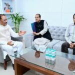 मुख्यमंत्री विष्णु देव साय से झारखंड के वित्त मंत्री राधाकृष्ण किशोर से की सौजन्य भेंट