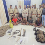 वन मंत्री केदार कश्यप के निर्देश पर इन्द्रावती टाइगर रिजर्व में वन्यजीव शिकार पर बड़ी कार्रवाई, 6 आरोपी गिरफ्तार